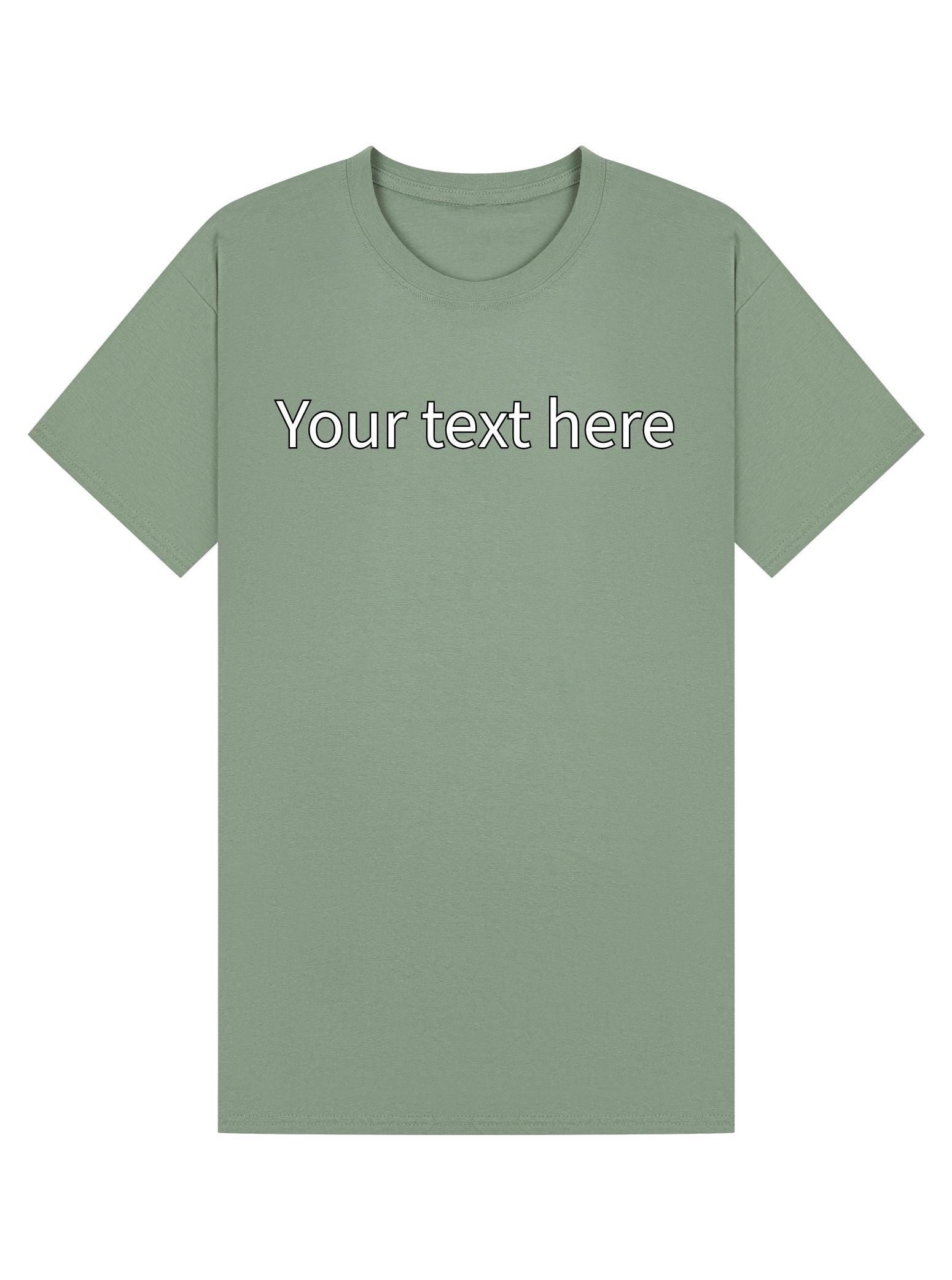 Custom Text, image or Photo print T-Shirt – Personalised Gift, Family Shirts