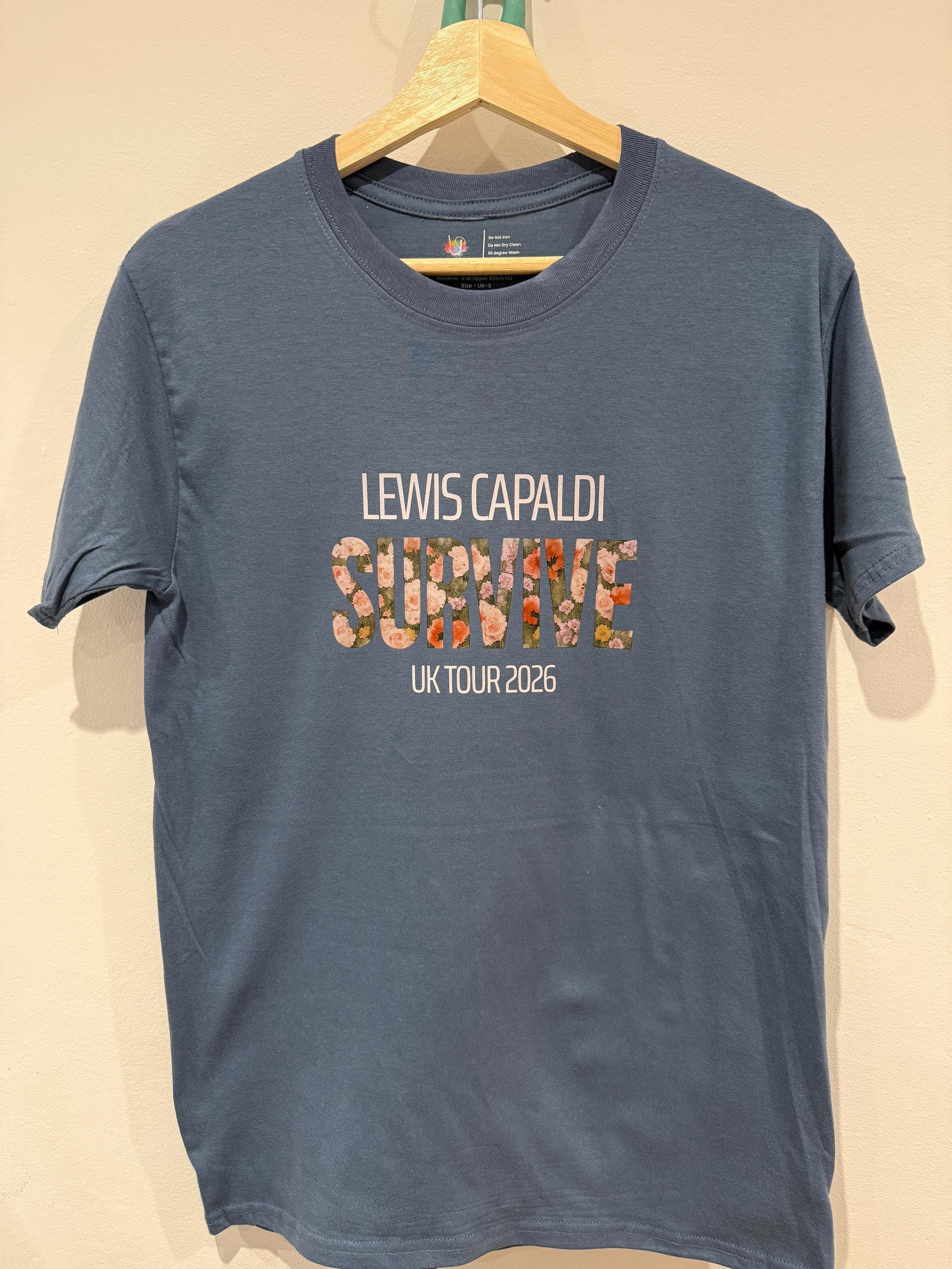 Lewis Capaldi Survive Tour Fan Art T-Shirt - Unisex shirt - Quick Turnaround