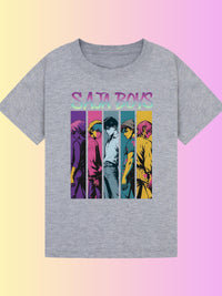 Saja Boys T-Shirt | K-Pop Inspired Comic Strip Graphic Tee | Unisex Kids & Adults