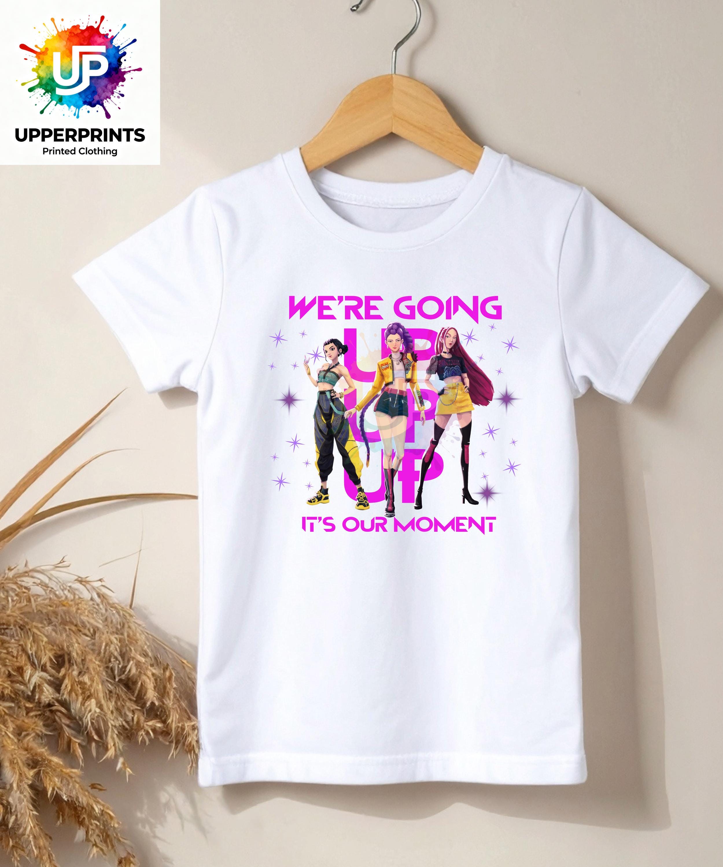 We’re Going Up T-Shirt | Golden Huntrix Inspired Tee | K-Pop Demon Hunters Fan Shirt | Kids & Adults