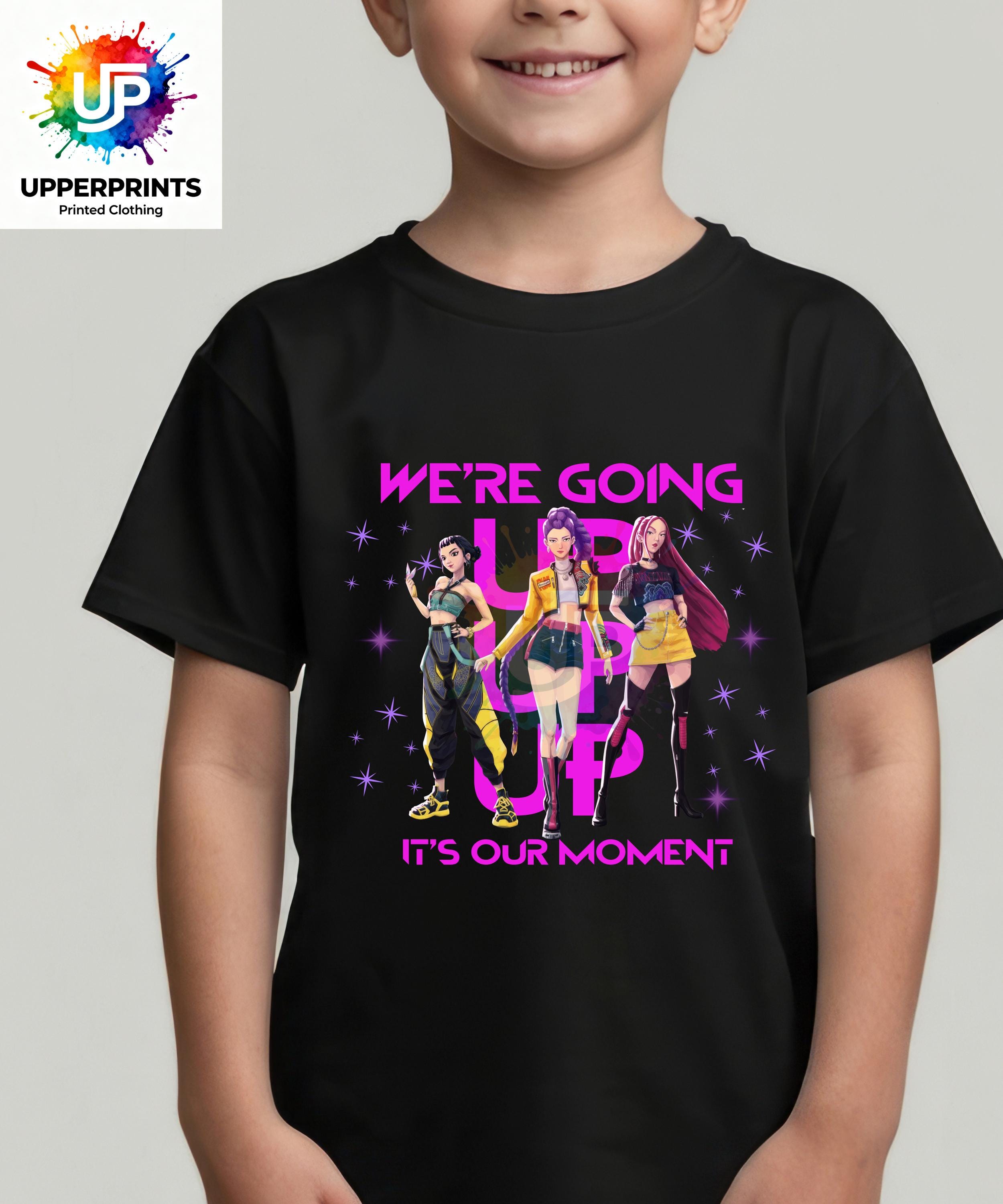 We’re Going Up T-Shirt | Golden Huntrix Inspired Tee | K-Pop Demon Hunters Fan Shirt | Kids & Adults