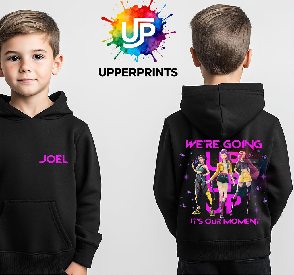 We’re Going Up personalised lyric Hoodie| Golden Huntrix Inspired | K-Pop Demon Hunters Fan Shirt