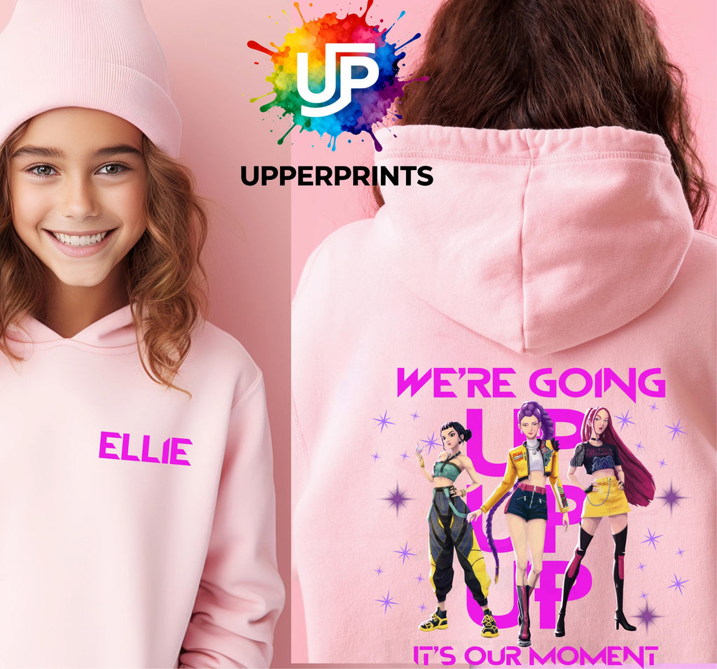 We’re Going Up personalised lyric Hoodie| Golden Huntrix Inspired | K-Pop Demon Hunters Fan Shirt