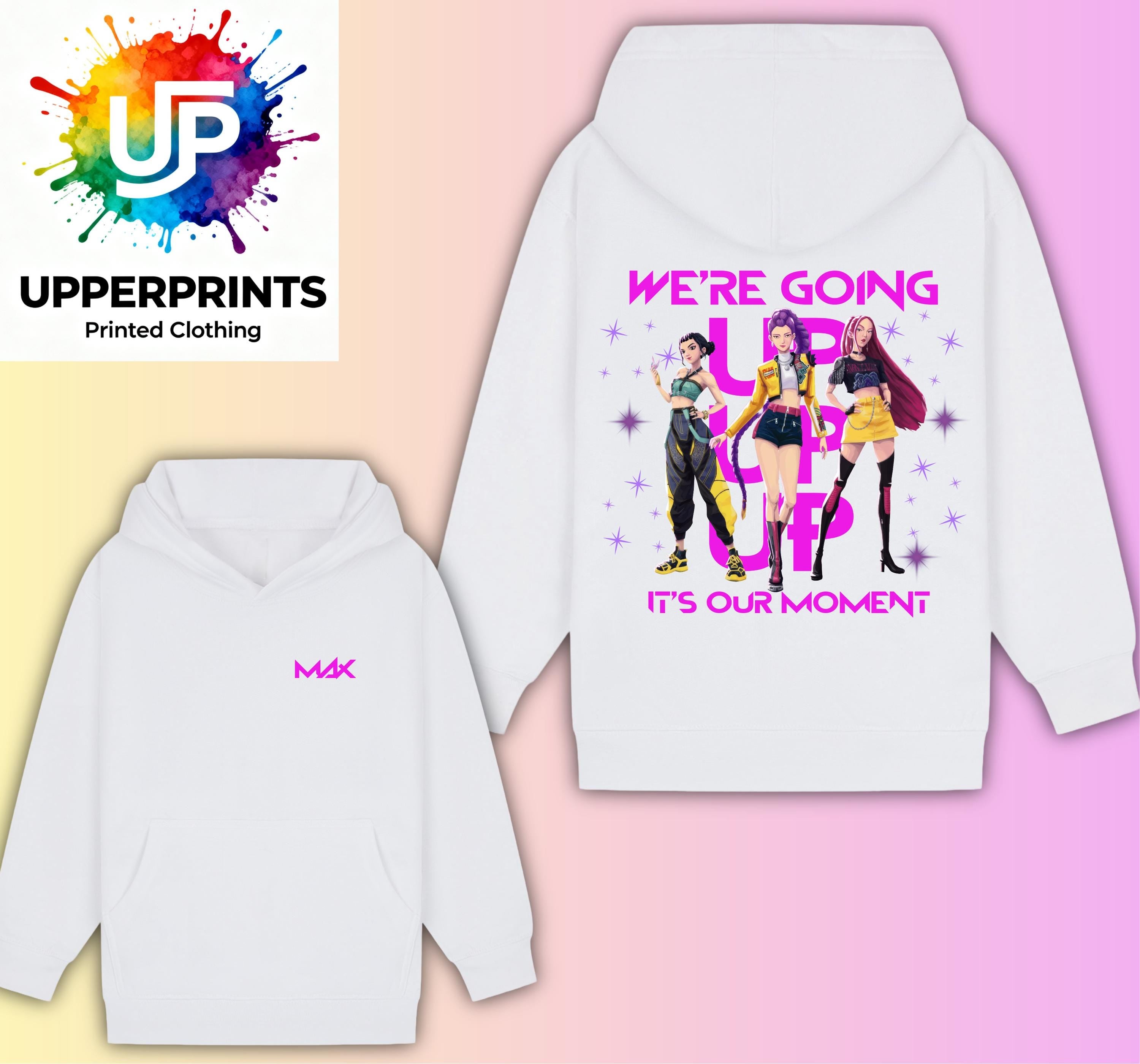 We’re Going Up personalised lyric Hoodie| Golden Huntrix Inspired | K-Pop Demon Hunters Fan Shirt