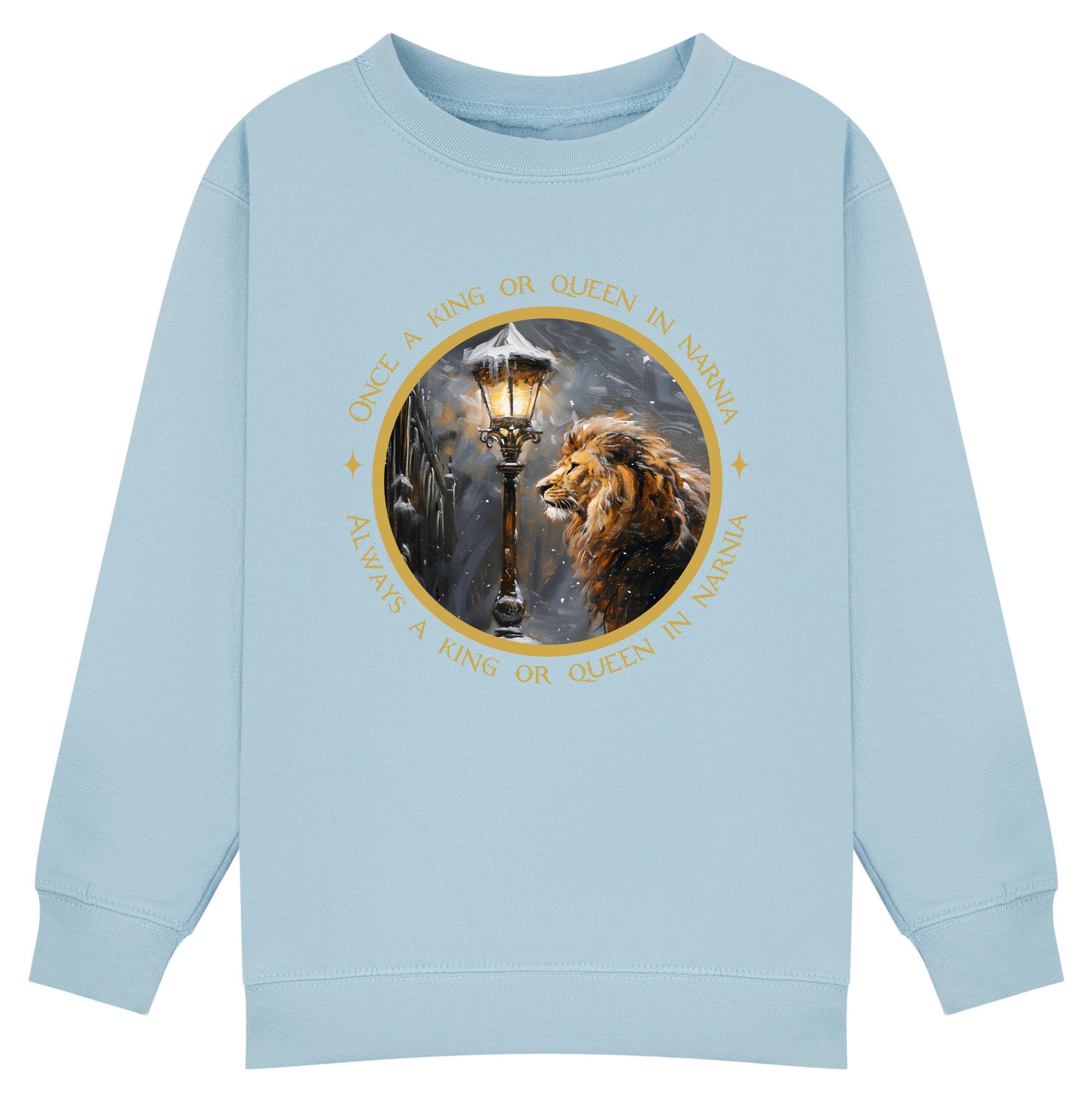 Narnia Sweatshirt Kids & Adults – “Once a King or Queen in Narnia” Lion Jumper – Book Lover