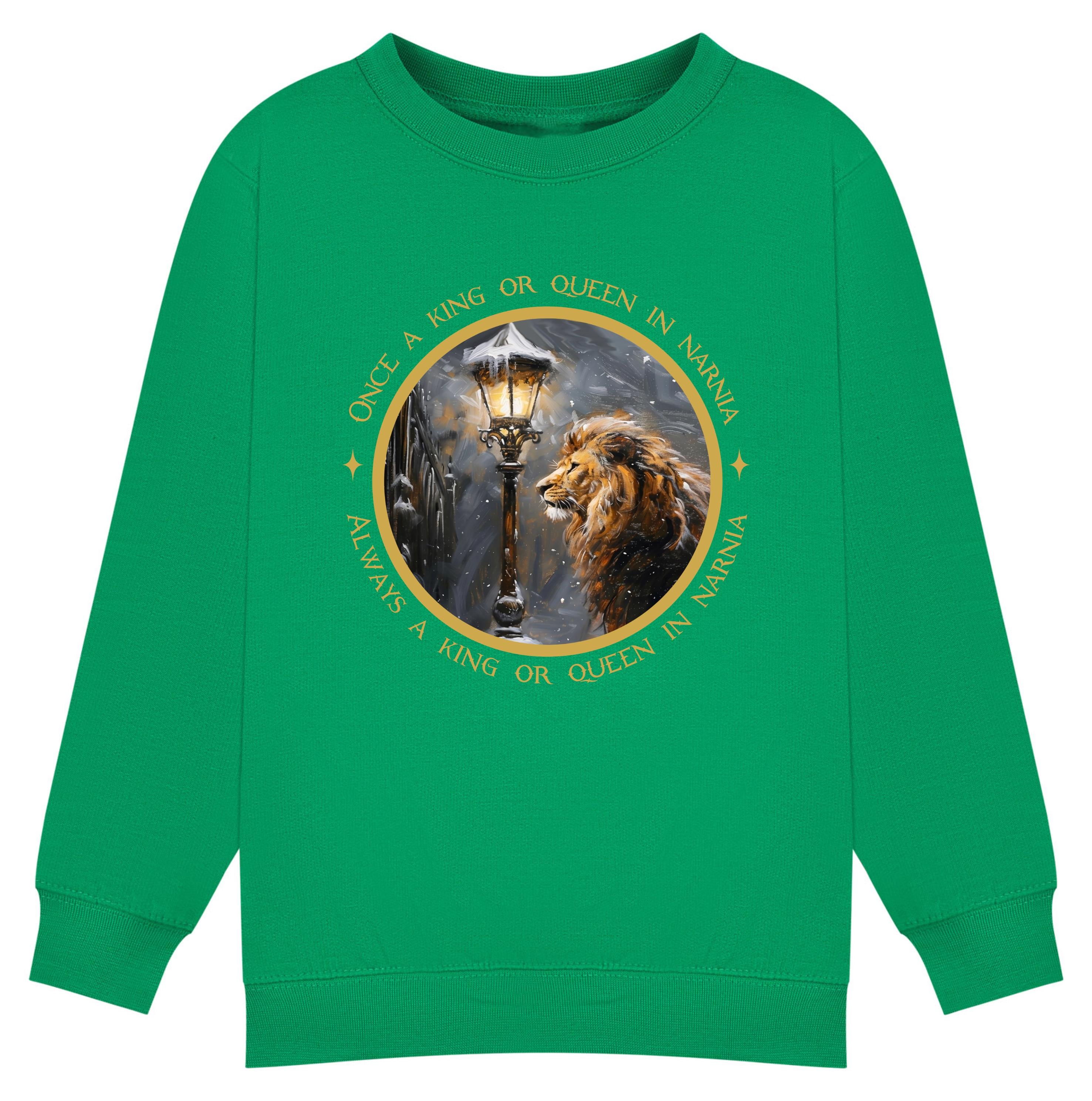 Narnia Sweatshirt Kids & Adults – “Once a King or Queen in Narnia” Lion Jumper – Book Lover