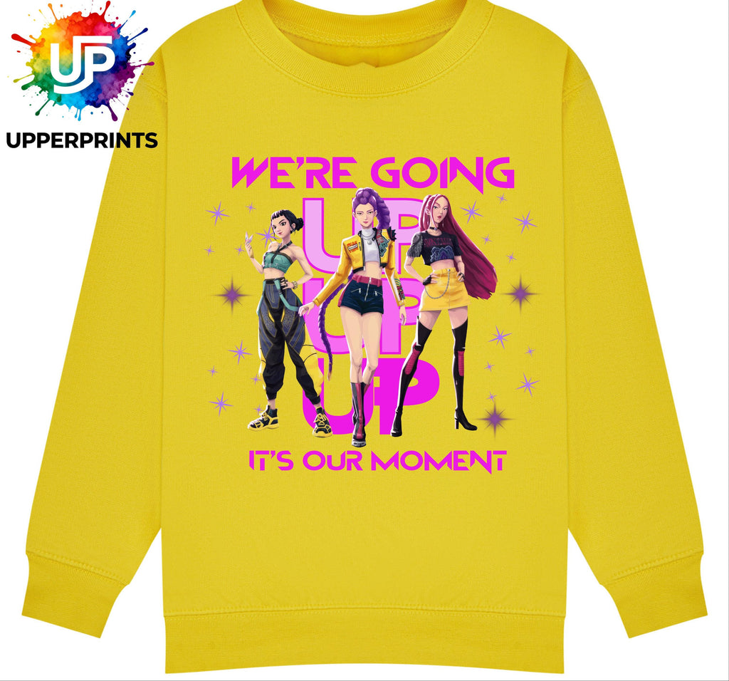 We’re Going Up Jumper| Golden Huntrix Inspired Sweater | K-Pop Demon Hunters Fan Sweatshirt | Kids & Adults