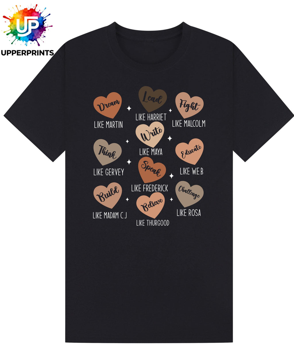Black History Icons T-Shirt – Motivational Words | Positive Message Shirt