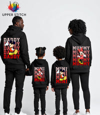 Personalised Disney Family Matching Hoodies – Mummy Daddy Mini – Mickey or Minnie - Trip Outfit