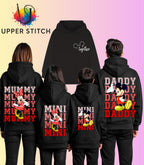 Personalised Disney Family Matching Hoodies – Mummy Daddy Mini – Mickey or Minnie - Trip Outfit