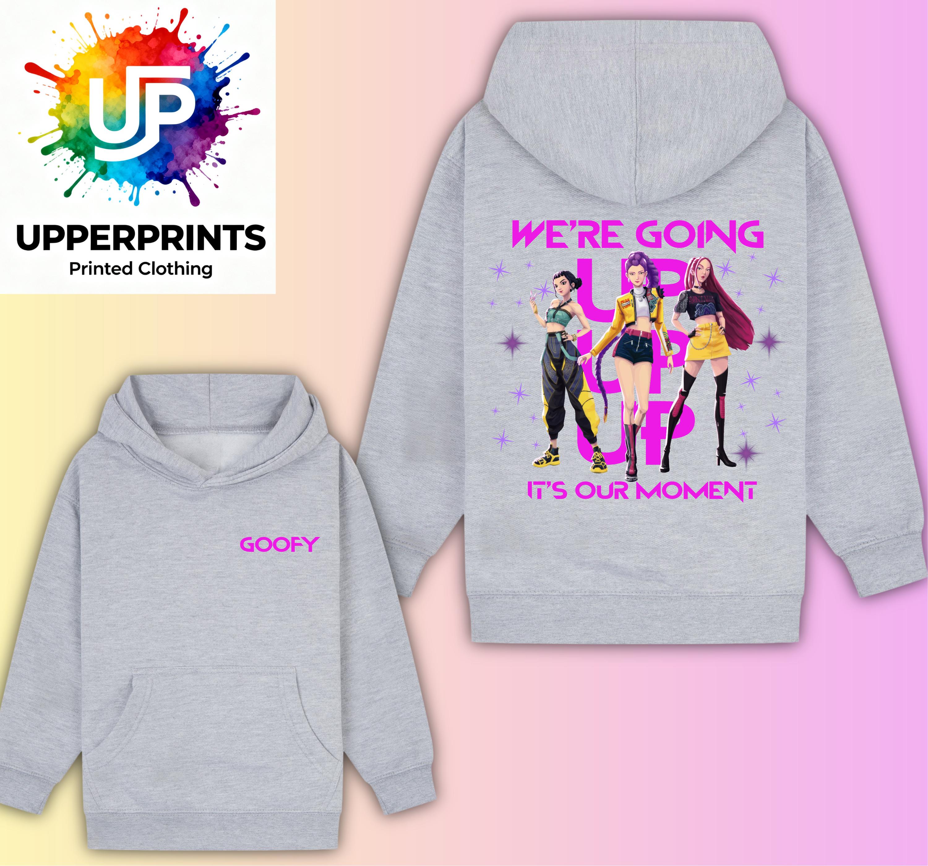 We’re Going Up personalised lyric Hoodie| Golden Huntrix Inspired | K-Pop Demon Hunters Fan Shirt