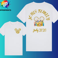 Personalised Disney Trip T-Shirts | Matching Family Disney Shirts | Custom Front & Back | Kids, Adults and Plus size | Disney Holiday Tee