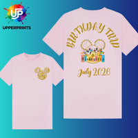 Personalised Disney Trip T-Shirts | Matching Family Disney Shirts | Custom Front & Back | Kids, Adults and Plus size | Disney Holiday Tee