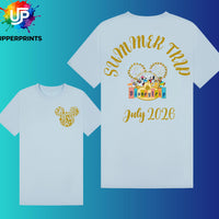 Personalised Disney Trip T-Shirts | Matching Family Disney Shirts | Custom Front & Back | Kids, Adults and Plus size | Disney Holiday Tee
