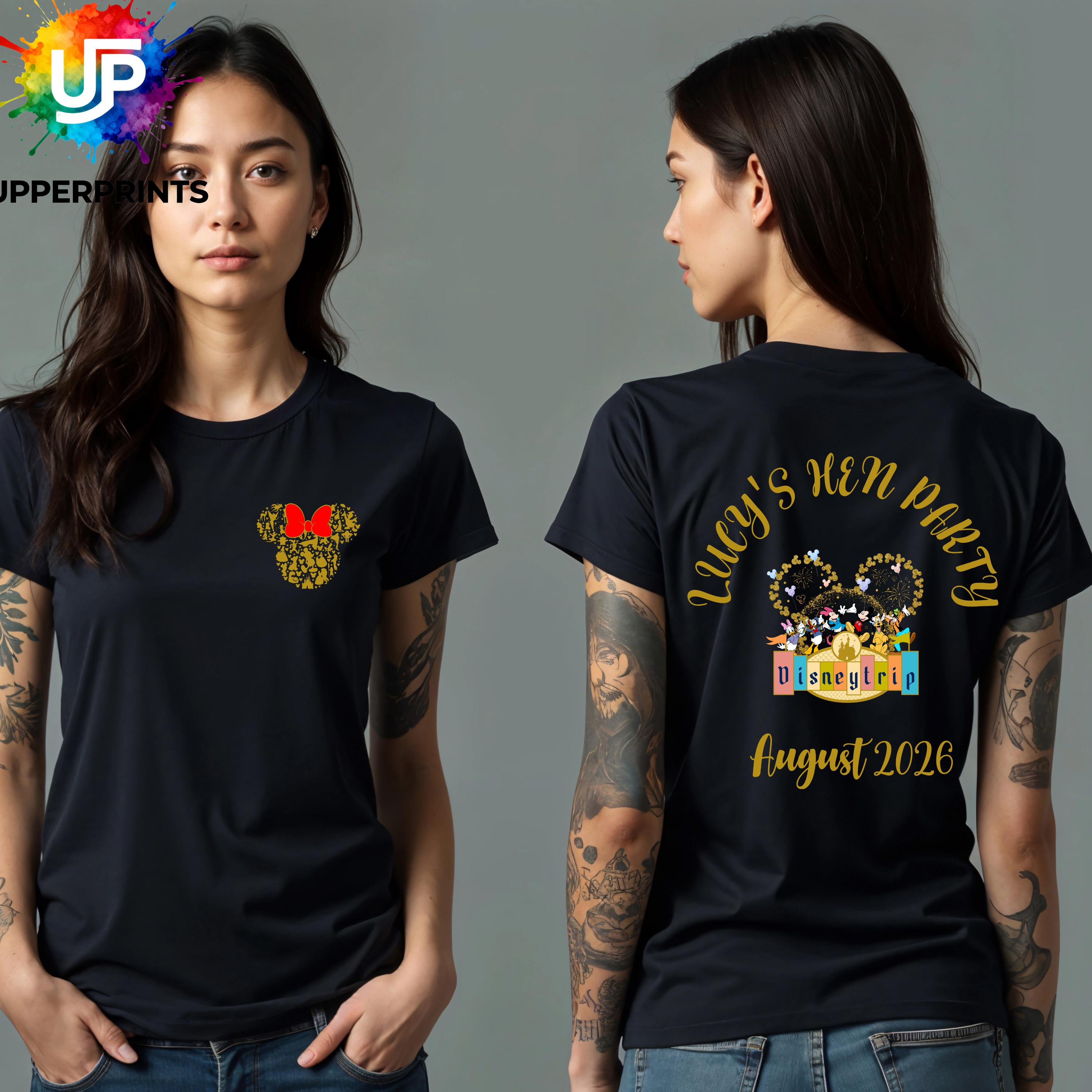 Personalised Disney Trip T-Shirts | Matching Family Disney Shirts | Custom Front & Back | Kids, Adults and Plus size | Disney Holiday Tee