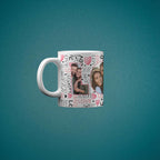 Personalised Valentine Photo Mug – Custom LOVE Mug with 4 Photos – Romantic Gift for Him or Her