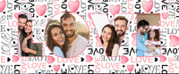 Personalised Valentine Photo Mug – Custom LOVE Mug with 4 Photos – Romantic Gift for Him or Her