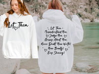 Let Them Hoodie – Motivational Quote hood – Plus sizes – Positive Vibes & Self love