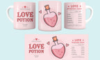 Love Potion Valentine Mug | Valentine’s Day Coffee cup | Romantic Gift for Her Him