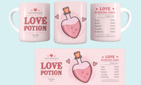 Love Potion Valentine Mug | Valentine’s Day Coffee cup | Romantic Gift for Her Him