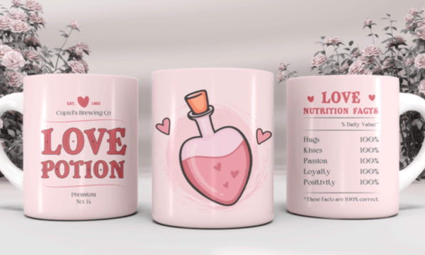 Love Potion Valentine Mug | Valentine’s Day Coffee cup | Romantic Gift for Her Him