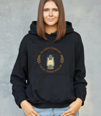 Noah Kahan Inspired hoodie | 'All Lights Turned Off Can Be Turned Back On' Lantern Hood | Sleeve detail