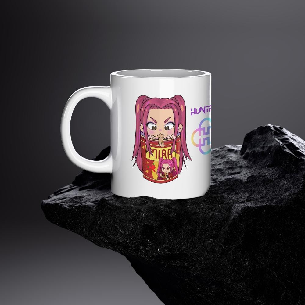 K-Pop Demon Hunters Mug Huntrix Inspired | Rumi Mira Zoey | K-Pop Anime Coffee Cup | Kids Gift