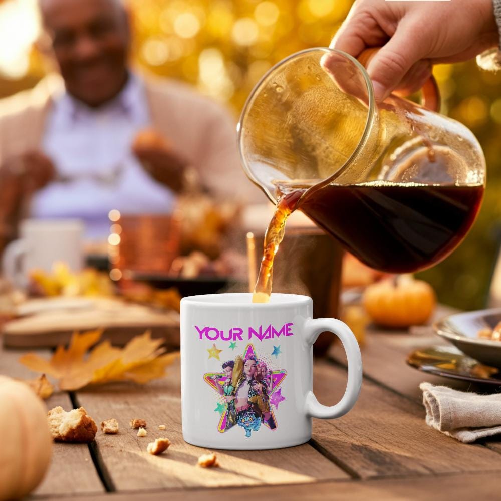 Custom K-Pop Demon Hunters Mug Huntrix Inspired | Personalised name cup | K-Pop Anime | Kids Gift