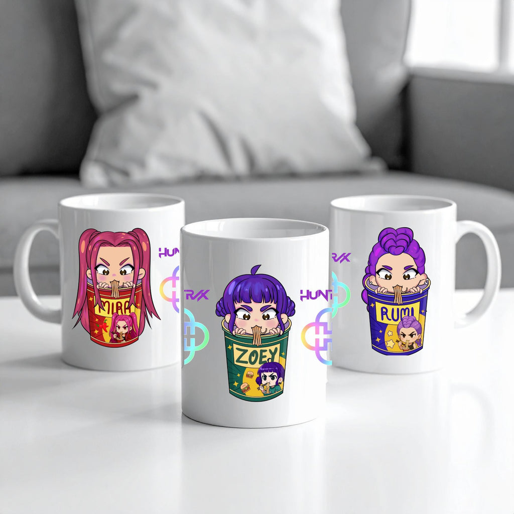 K-Pop Demon Hunters Mug Huntrix Inspired | Rumi Mira Zoey | K-Pop Anime Coffee Cup | Kids Gift