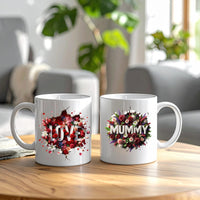 Floral Mummy Mug | Valentine’s Day Gift for Mummy | Mother’s Day Mug | Mum Birthday Gift | 11oz Handmade Ceramic Mug