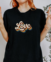 Retro Love T Shirt, Valentine’s Day Gift, Graphic Tee, Vintage Style Shirt, Birthday Gift, Unisex Love Shirt, Self Love Tee