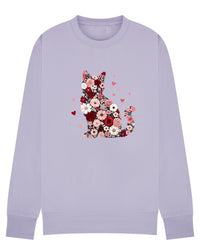 Floral Cat Sweatshirt, Cat Lover Jumper, Flower Kitty Design, Cozy Sweater, Gift for Cat Mum, Sizes S–5XL