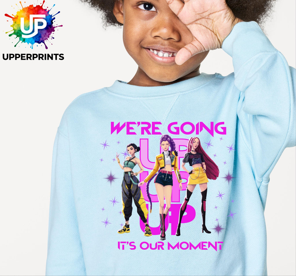 We’re Going Up Jumper| Golden Huntrix Inspired Sweater | K-Pop Demon Hunters Fan Sweatshirt | Kids & Adults