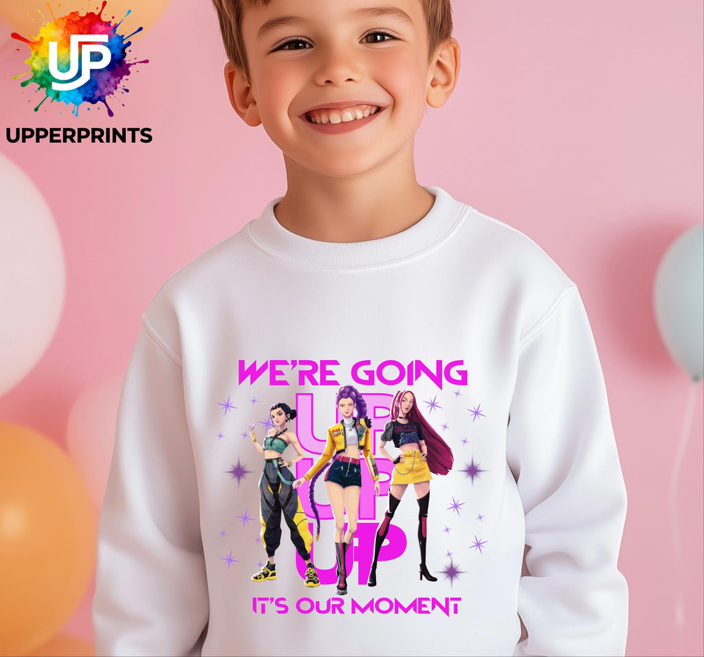 We’re Going Up Jumper| Golden Huntrix Inspired Sweater | K-Pop Demon Hunters Fan Sweatshirt | Kids & Adults