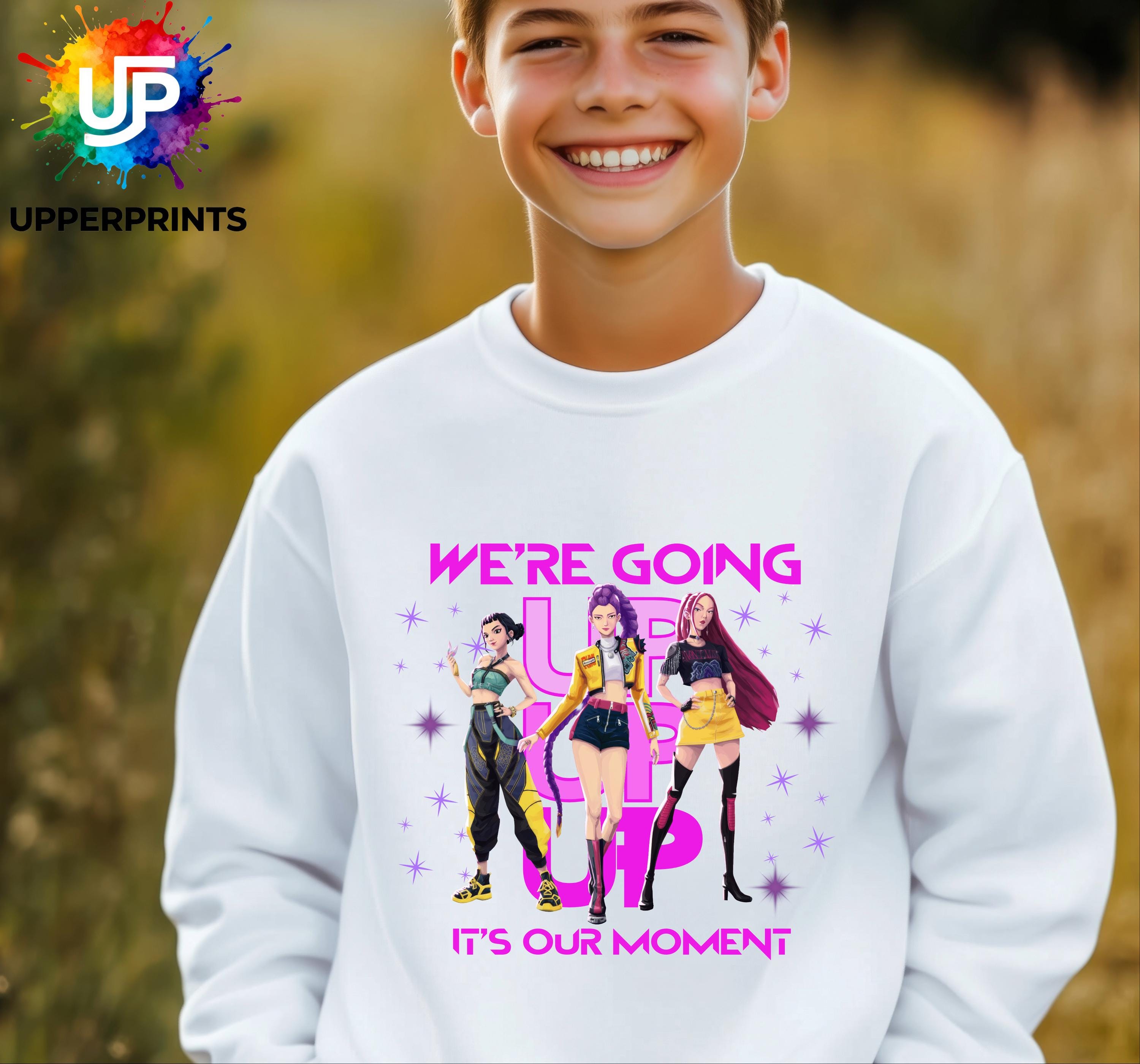 We’re Going Up Jumper| Golden Huntrix Inspired Sweater | K-Pop Demon Hunters Fan Sweatshirt | Kids & Adults
