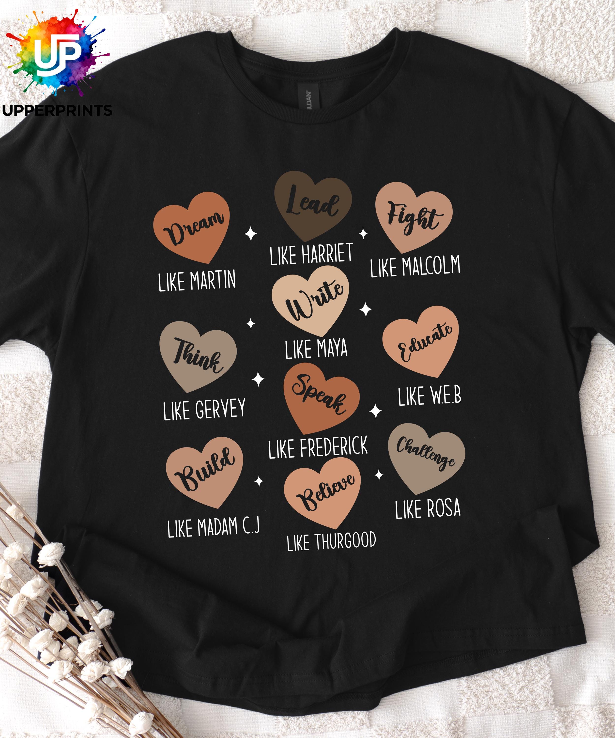 Black History Icons T-Shirt – Motivational Words | Positive Message Shirt