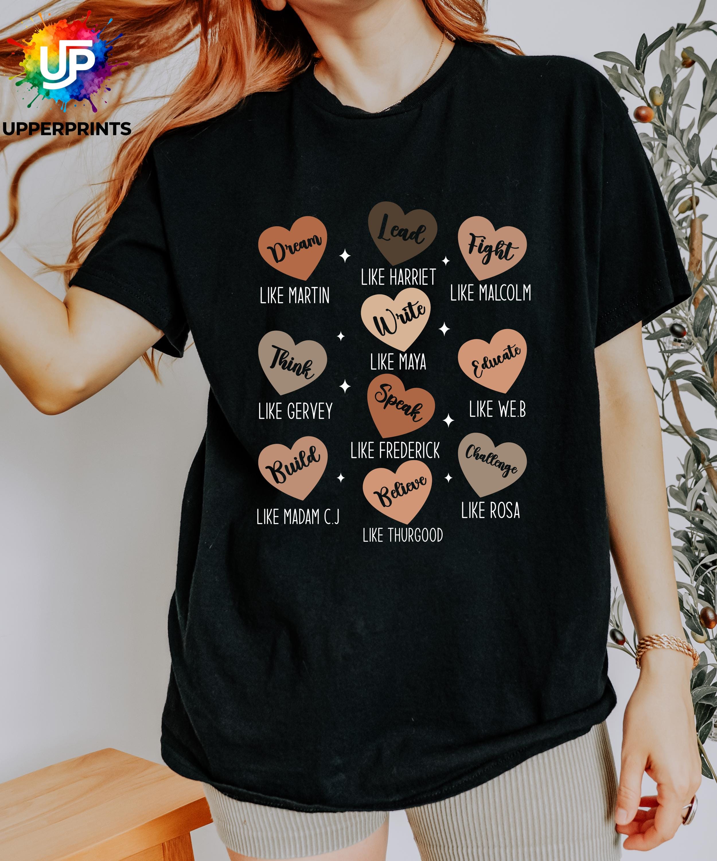 Black History Icons T-Shirt – Motivational Words | Positive Message Shirt