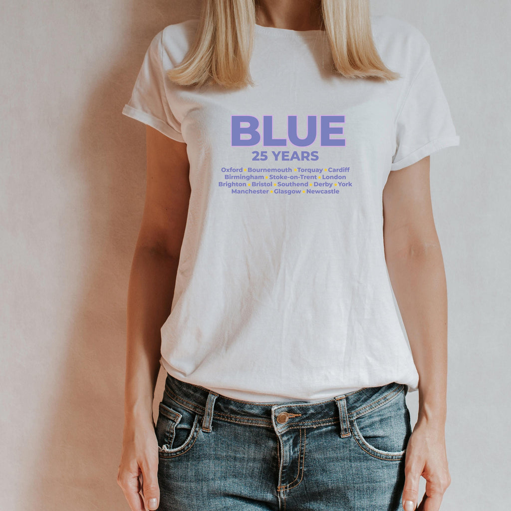 Blue 25th Anniversary Tour T-Shirt | 90s Boy Band Nostalgia
