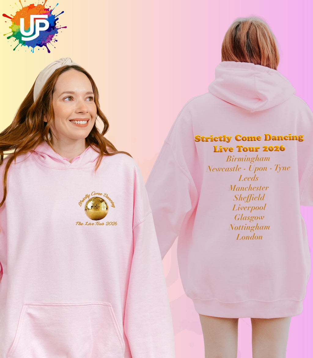 Strictly Come Dancing Live Tour 2026 Hoodie | Two Sided Tour hood | Kids Adults & Plus Sizes | Matching Family Outfit | Fan Made