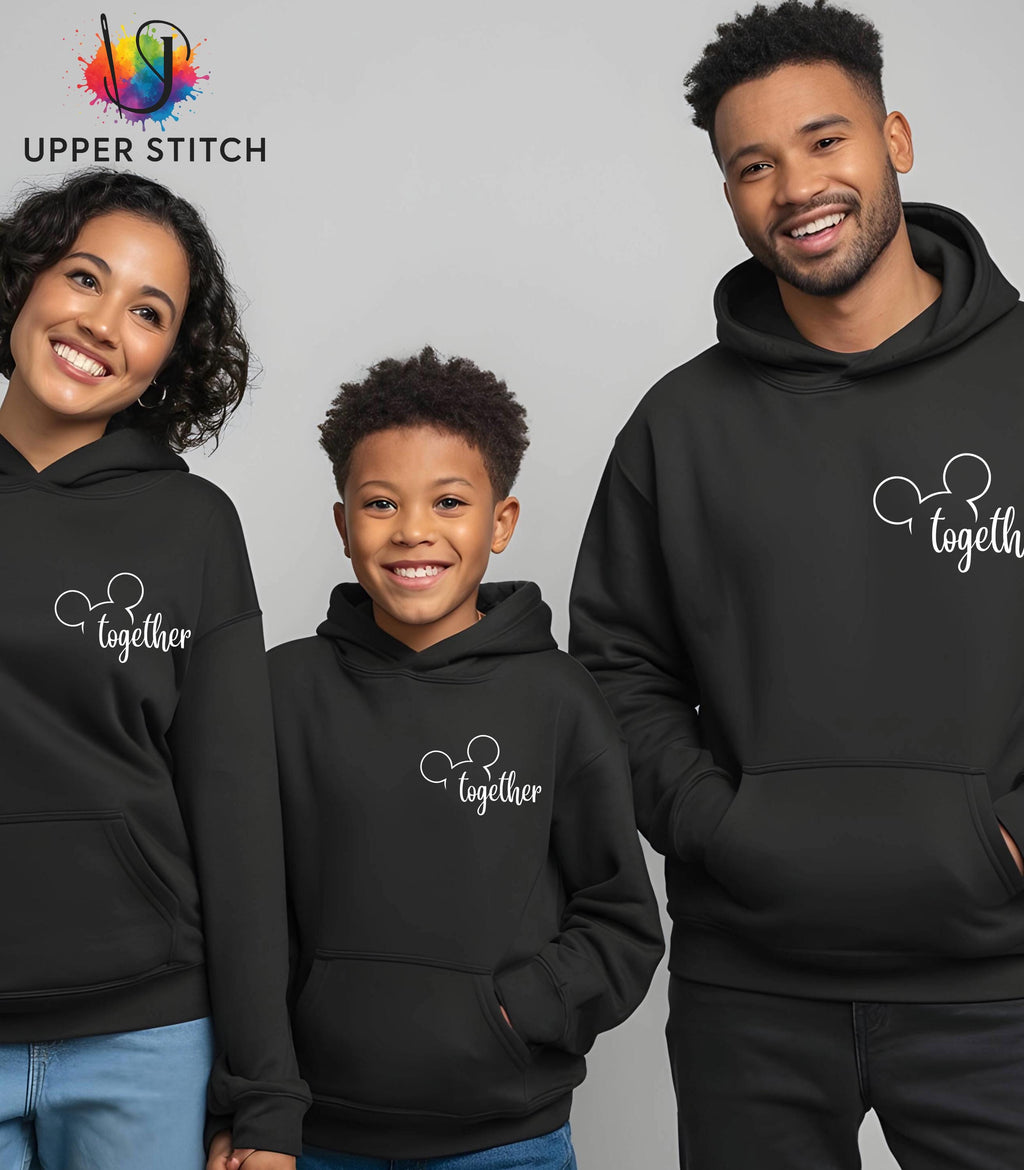 Personalised Disney Family Matching Hoodies – Mummy Daddy Mini – Mickey or Minnie - Trip Outfit