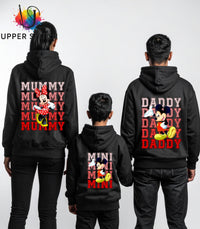 Personalised Disney Family Matching Hoodies – Mummy Daddy Mini – Mickey or Minnie - Trip Outfit