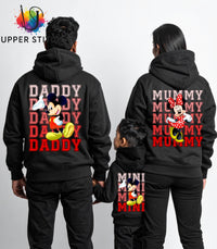 Personalised Disney Family Matching Hoodies – Mummy Daddy Mini – Mickey or Minnie - Trip Outfit