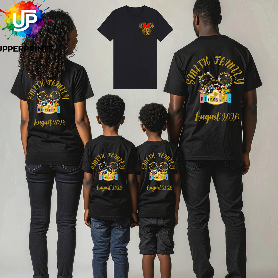 Personalised Disney Trip T-Shirts | Matching Family Disney Shirts | Custom Front & Back | Kids, Adults and Plus size | Disney Holiday Tee