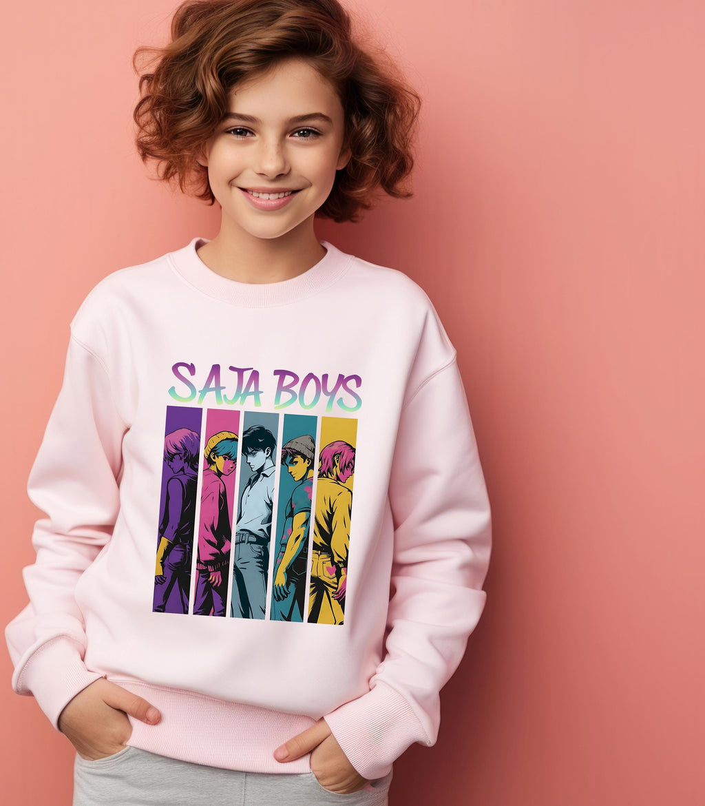 Saja Boys jumper | K-Pop Inspired Comic Strip Graphic Sweatshirt | Unisex Kids & Adults
