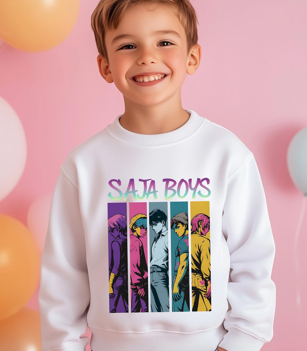 Saja Boys jumper | K-Pop Inspired Comic Strip Graphic Sweatshirt | Unisex Kids & Adults