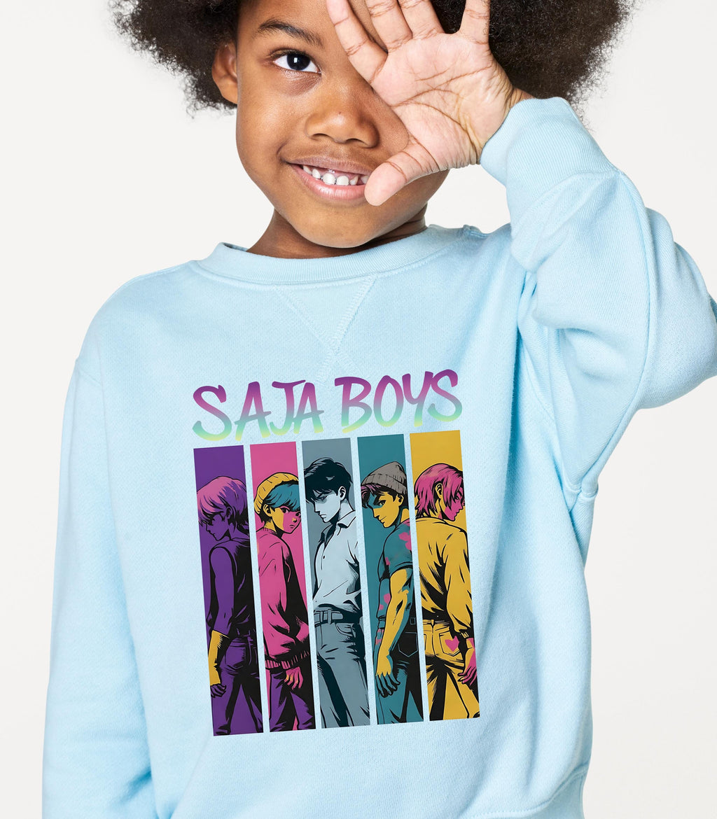 Saja Boys jumper | K-Pop Inspired Comic Strip Graphic Sweatshirt | Unisex Kids & Adults