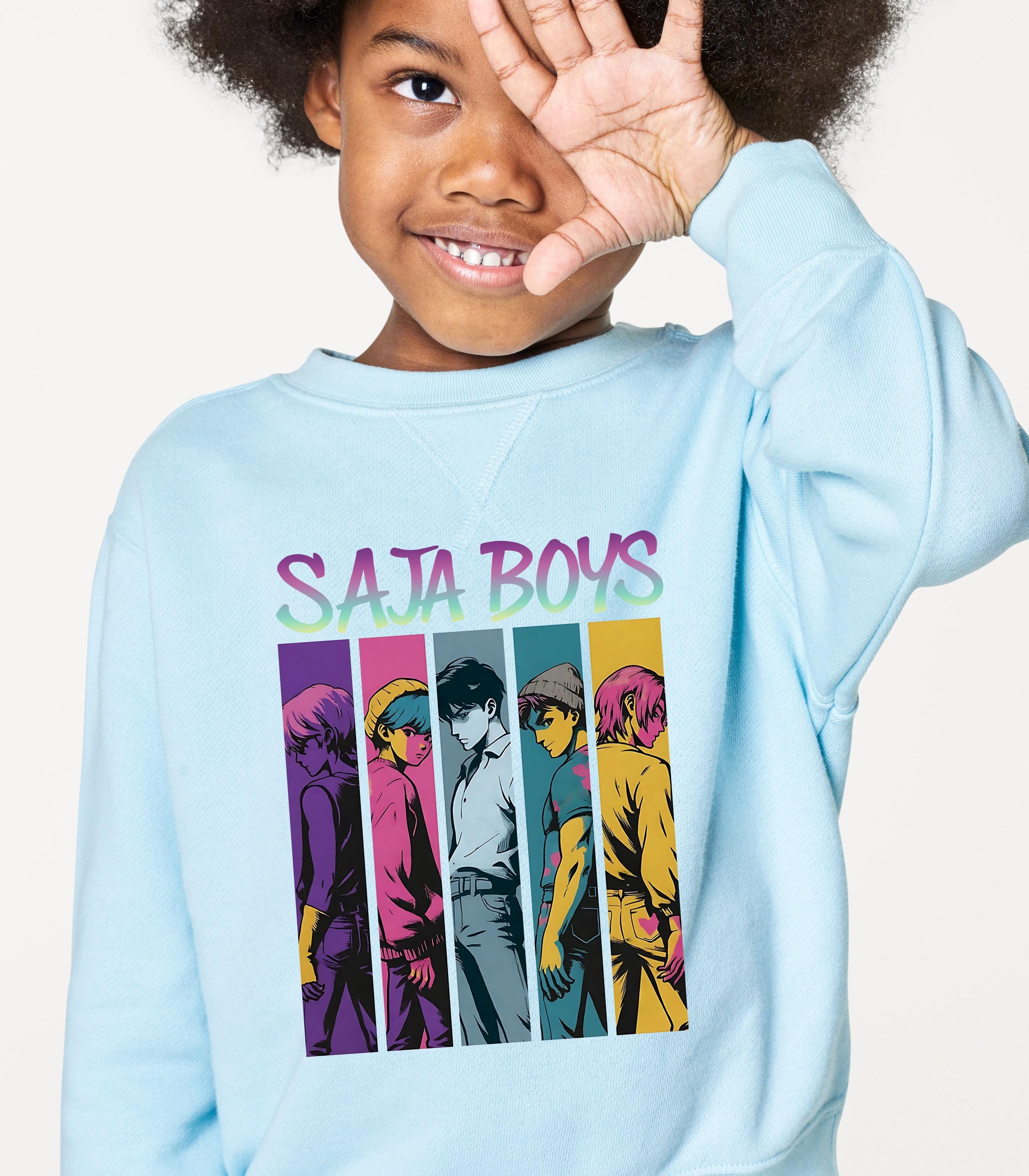 Saja Boys jumper | K-Pop Inspired Comic Strip Graphic Sweatshirt | Unisex Kids & Adults