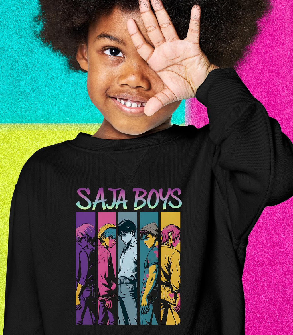 Saja Boys jumper | K-Pop Inspired Comic Strip Graphic Sweatshirt | Unisex Kids & Adults