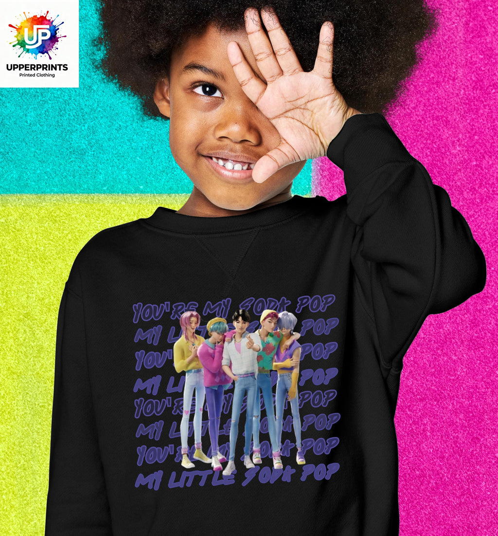Saja Boys “Soda Pop” Lyric Jumper | K-Pop Demon Hunters Fan Made Sweatshirt | Kids & Adults