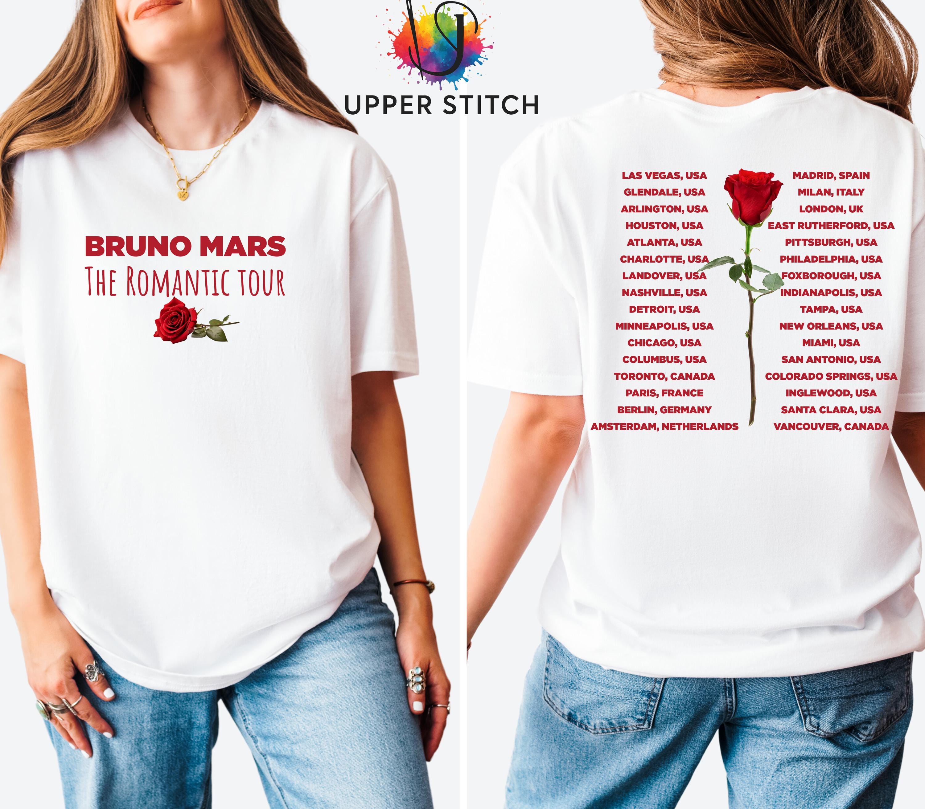 Bruno Mars Inspired Tour T-Shirt | Unofficial Concert Merch shirt | Adult, Plus & Kids Sizes
